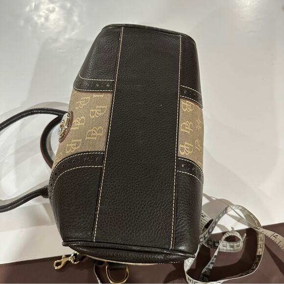 Vintage Dooney & Bourke Canvas Leather Satchel Shoulder Bag - Picture 9 of 16